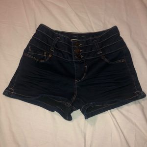 Blue Spice Dark Wash Denim Shorts